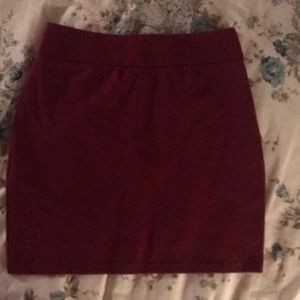 Fuchsia colored mini skirt